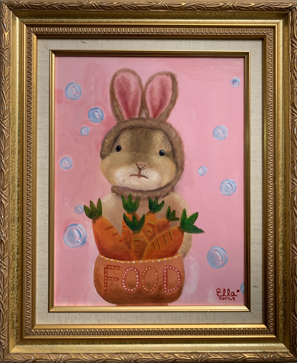 6F / 油彩 / 7000元  購買請洽 jenny@albin.net  ＊本次義賣所得將捐給關愛之家婦幼部及作為ELLA的溜冰訓練基金。