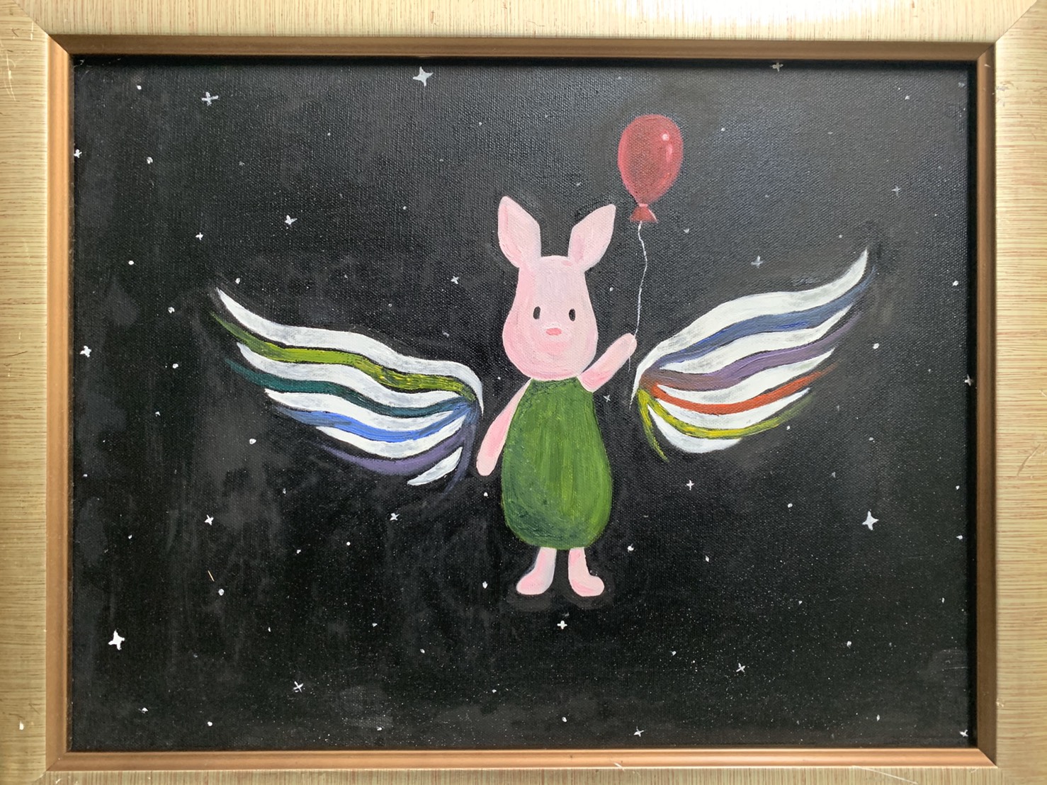 6F / 油彩 / 6000元  購買請洽 jenny@albin.net  ＊本次義賣所得將捐給關愛之家婦幼部及作為ELLA的溜冰訓練基金。