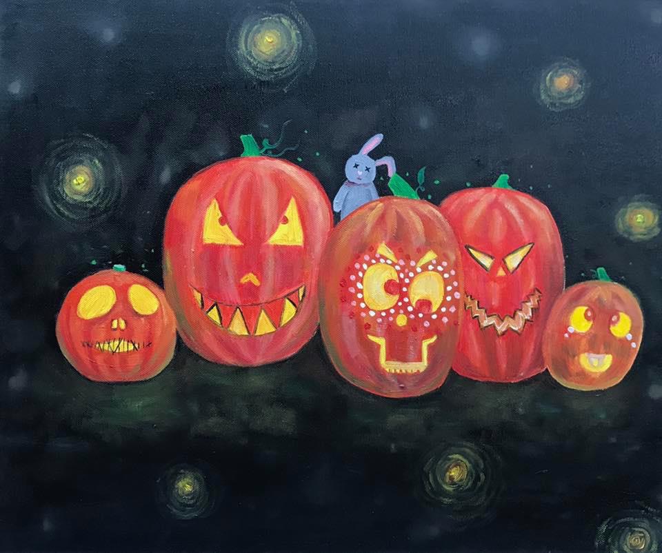  6F / 油彩 / 6000元  購買請洽 jenny@albin.net  ＊本次義賣所得將捐給關愛之家婦幼部及作為ELLA的溜冰訓練基金。