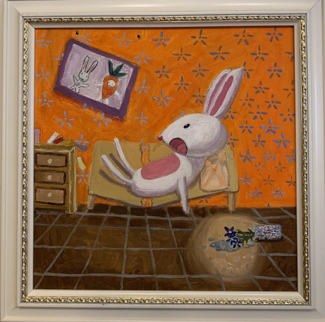         30x30公分 / 油彩 / 16000元(共四幅)  購買請洽 jenny@albin.net  ＊本次義賣所得將捐給關愛之家婦幼部及作為ELLA的溜冰訓練基金。