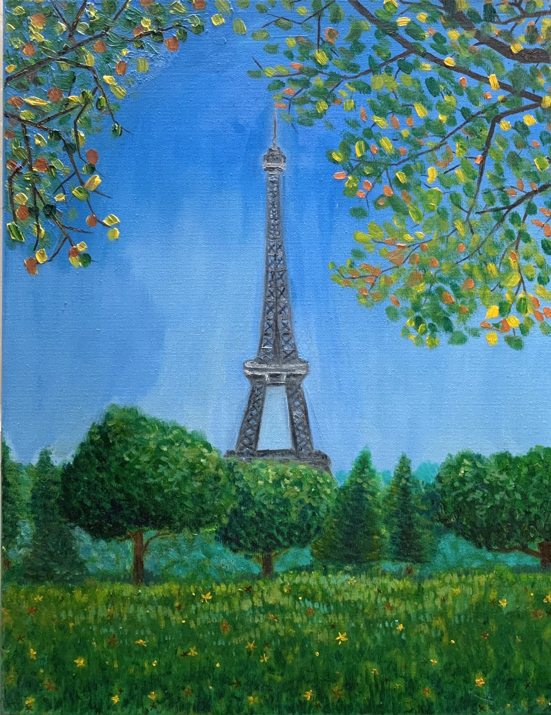 6F / 油彩 / 6000元  購買請洽 jenny@albin.net  ＊本次義賣所得將捐給關愛之家婦幼部及作為ELLA的溜冰訓練基金。