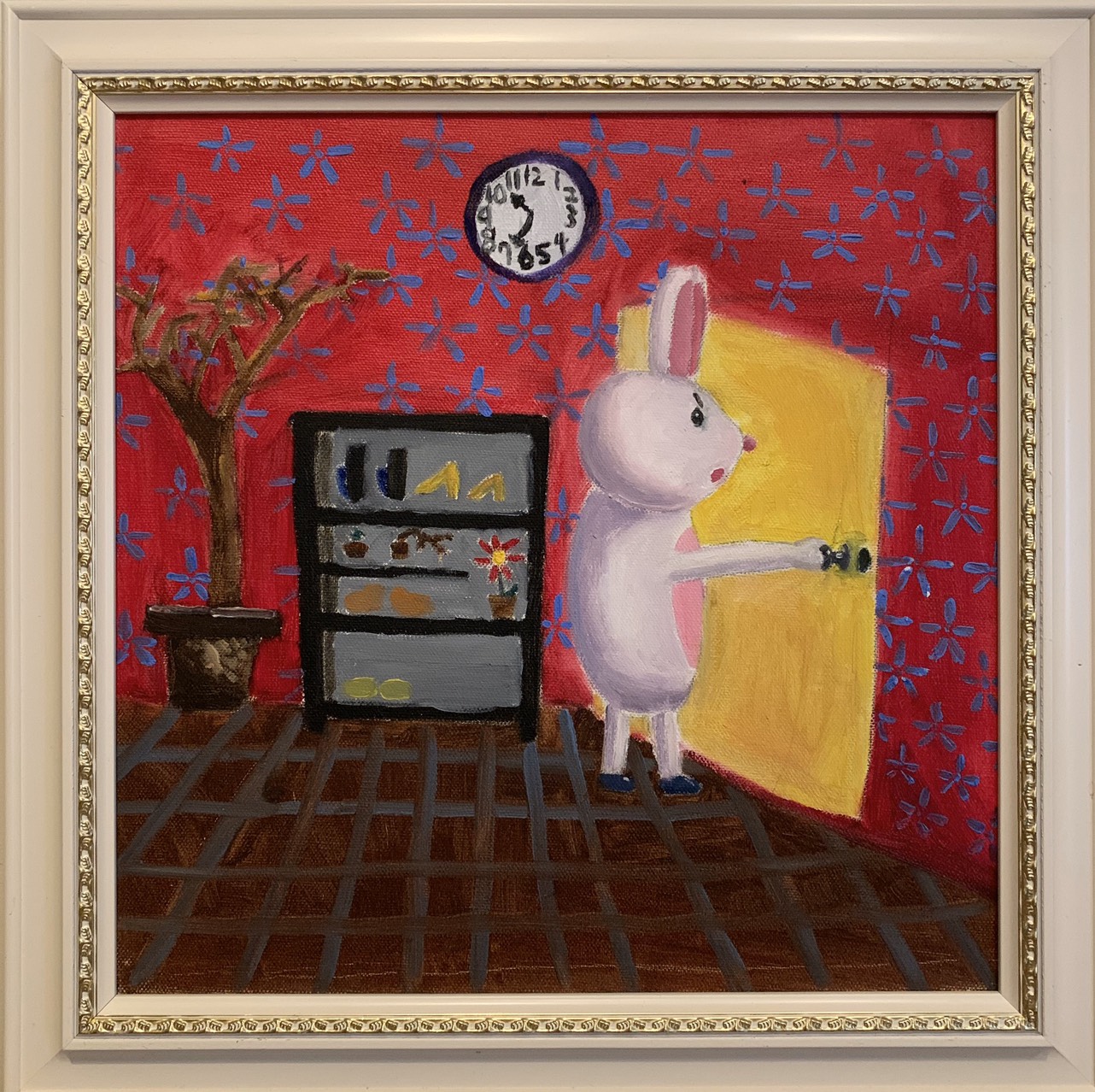         30x30公分 / 油彩 / 16000元(共四幅)  購買請洽 jenny@albin.net  ＊本次義賣所得將捐給關愛之家婦幼部及作為ELLA的溜冰訓練基金。