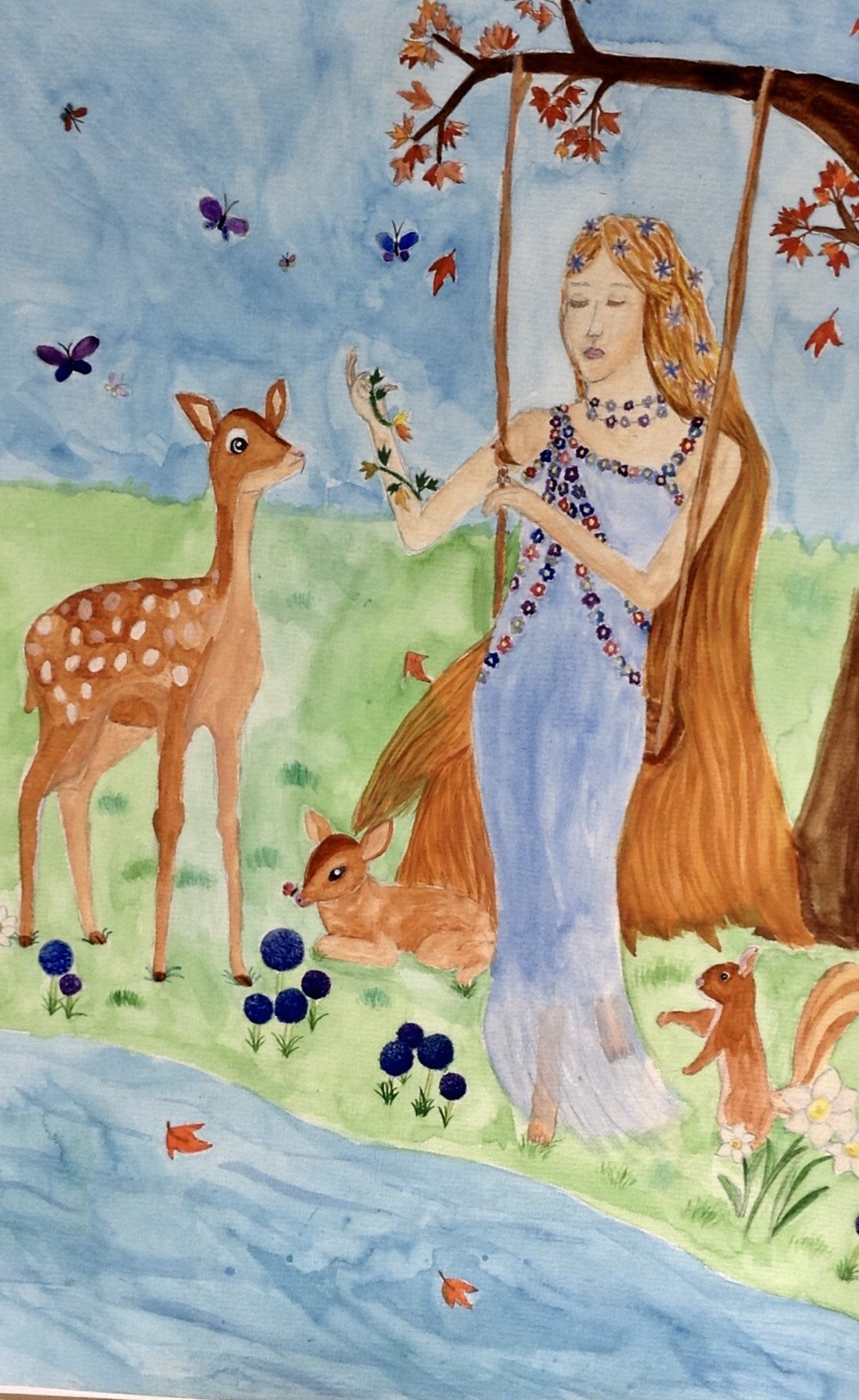    4K / 水彩 / 4500元(單幅) 16800(四幅)  購買請洽 jenny@albin.net  ＊本次義賣所得將捐給關愛之家婦幼部及作為ELLA的溜冰訓練基金。