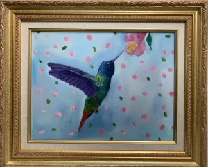 6F / 油彩 / 7000元  購買請洽 jenny@albin.net  ＊本次義賣所得將捐給關愛之家婦幼部及作為ELLA的溜冰訓練基金。