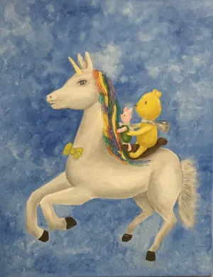 10P / 油彩 / 10000元  購買請洽 jenny@albin.net  ＊本次義賣所得將捐給關愛之家婦幼部及作為ELLA的溜冰訓練基金。