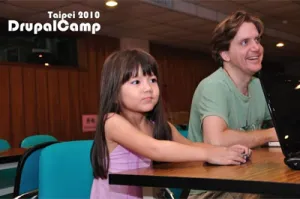 Ella and John at DrupalCamp Taipei preparation