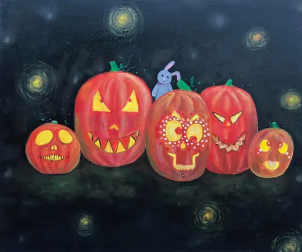  6F / 油彩 / 6000元  購買請洽 jenny@albin.net  ＊本次義賣所得將捐給關愛之家婦幼部及作為ELLA的溜冰訓練基金。