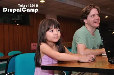 Ella and John at DrupalCamp Taipei preparation