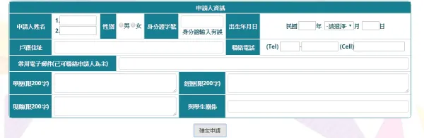 申請人姓名欄位:有顯示兩個空格，通常是填法定代理人(只一人)的名字，這兩空格都是必填嗎?如果是，性別欄位卻只能選男或女，這樣只需要填一位申請人?